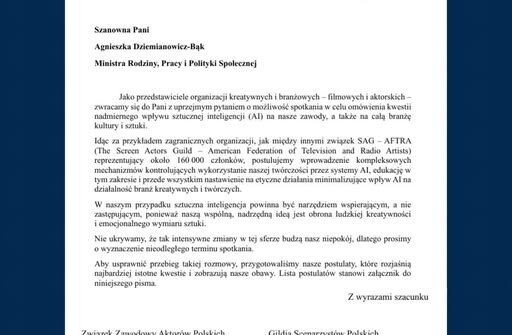 AI nie zastąpi talentów! Wspólny apel branży filmowej